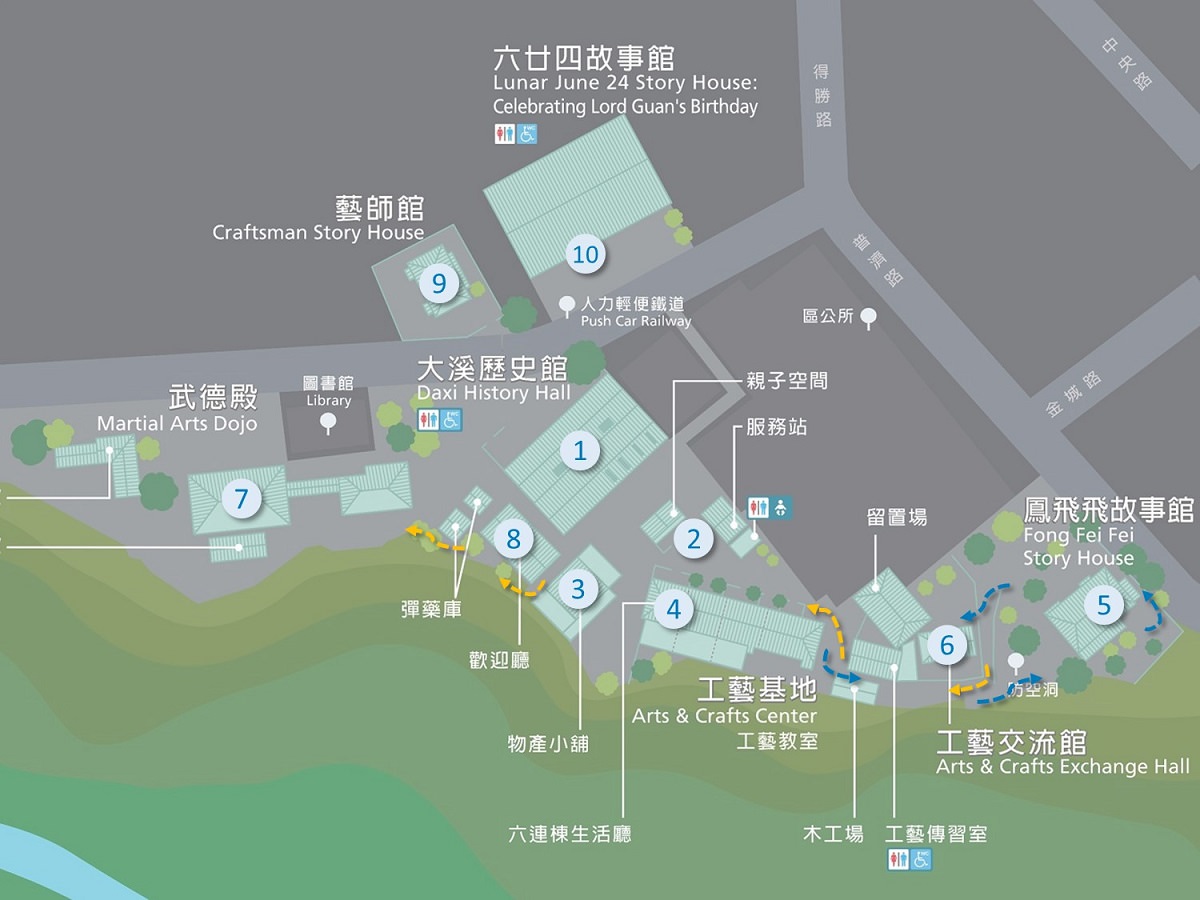 桃園大溪景點|大溪木藝生態博物館.不只有大溪老街!1秒帶你來到日本,漫步在文藝老宅中 - 第5張圖 大溪木藝生態博物館地圖
