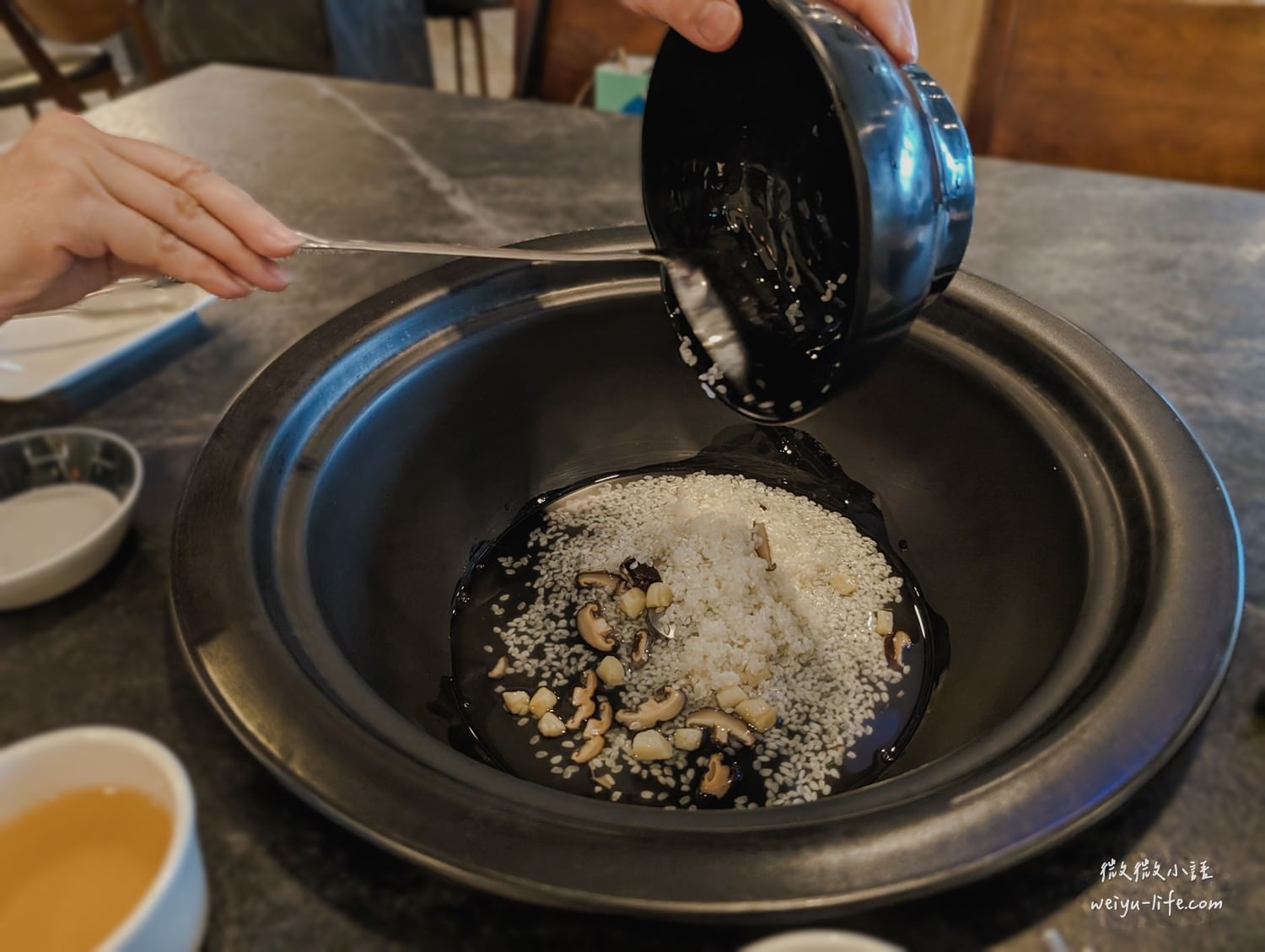 漉海鮮蒸氣鍋雙人豪華套餐御皇米干貝粥