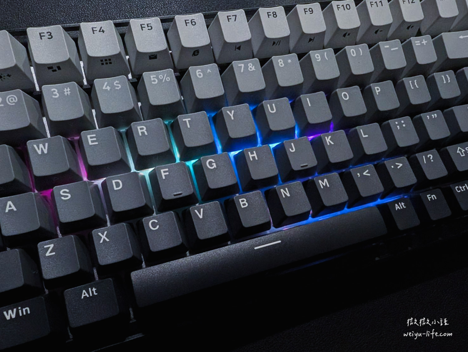 波軍 POJUN PK02 PRO 機械式鍵盤淺霧黑背光燈效
