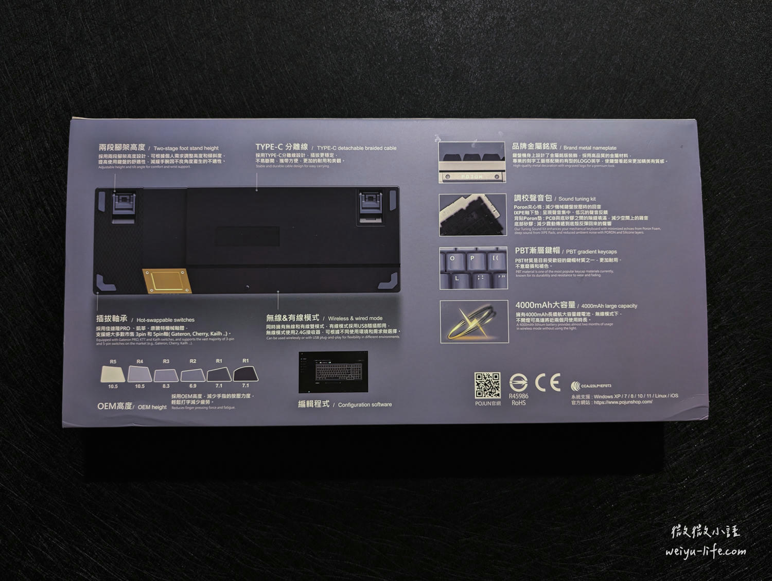 好物開箱|波軍 POJUN PK02 RGB PRO 淺霧黑機械式鍵盤.你的鍵盤夠特別嗎? - 第10張圖 波軍 POJUN PK02 PRO 機械式鍵盤淺霧黑包裝