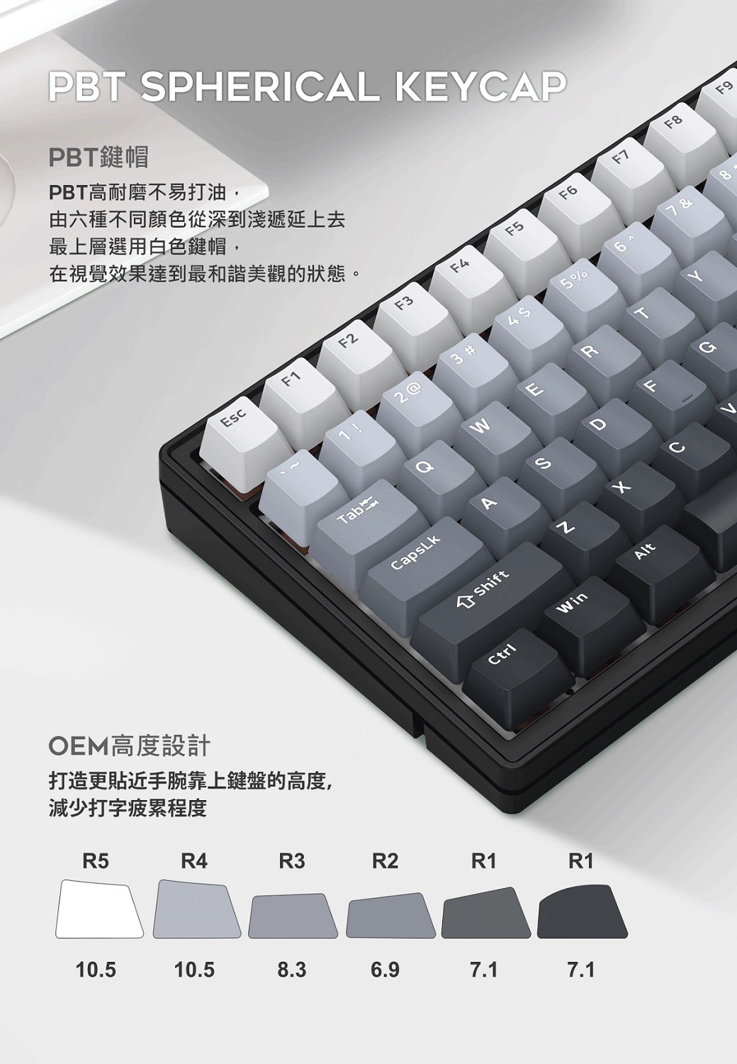波軍 POJUN PK02 PRO 機械式鍵盤淺霧黑